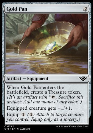 (242) Magic The Gathering Outlaws of Thunder Junction Single: Gold Pan  Holo Common
