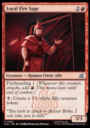 (242) Magic The Gathering Magic: The Gathering | Avatar: The Last Airbender: Eternal Single: Loyal Fire Sage  Uncommon