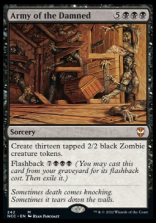 (242) Magic The Gathering Commander: Streets of New Capenna Single: Army of the Damned  Mythic