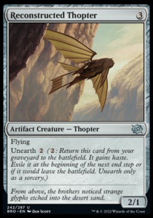 (242) Magic The Gathering The Brothers' War Single: Reconstructed Thopter Holo Uncommon