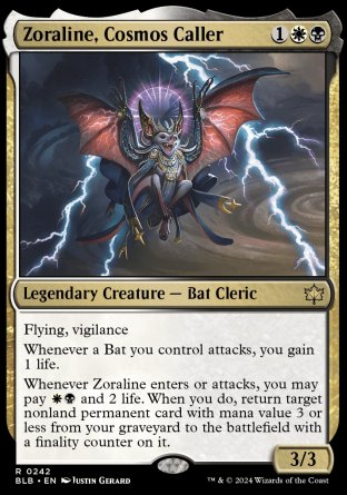 (242) Magic The Gathering Bloomburrow Single: Zoraline, Cosmos Caller  Rare