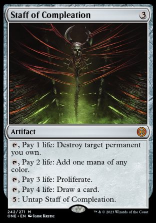 (242) Magic The Gathering Phyrexia: All Will Be One Single: Staff of Compleation  Mythic