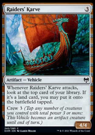 (242/285) Magic The Gathering Kaldheim Single: Raiders' Karve  Common