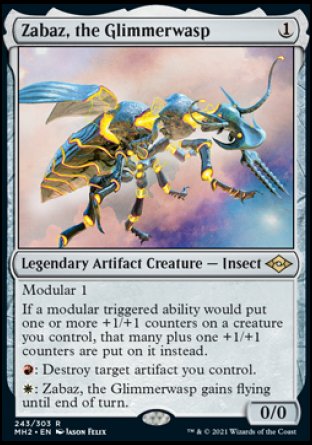 (243) Magic The Gathering Modern Horizons 2 Single: Zabaz, the Glimmerwasp  Rare