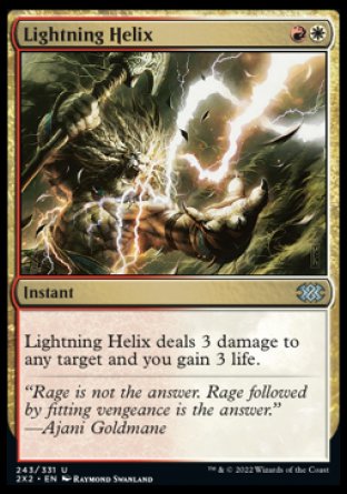 (243) Magic The Gathering Double Masters 2022 Single: Lightning Helix Holo Uncommon