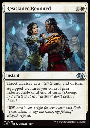 (243) Magic The Gathering Foundations Jumpstart Single: Resistance Reunited  Uncommon