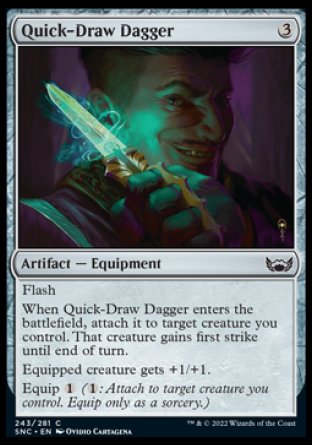 (243) Magic The Gathering Streets of New Capenna Single: Quick-Draw Dagger  Common