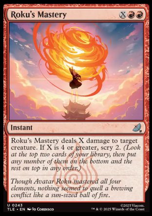 (243) Magic The Gathering Magic: The Gathering | Avatar: The Last Airbender: Eternal Single: Roku's Mastery  Uncommon