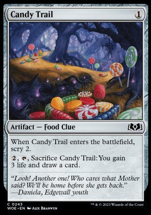 (243) Magic The Gathering Wilds of Eldraine Single: Candy Trail Holo Common