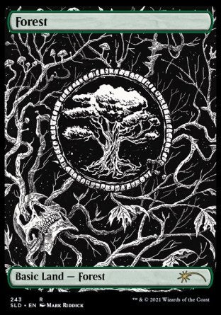 (243) Magic The Gathering Secret Lair Drop Series Single: Forest (V.4)  Land