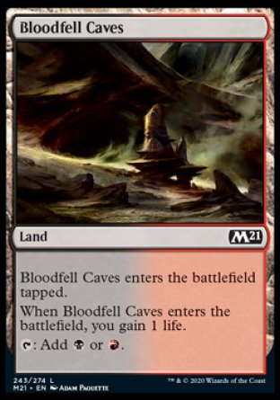 (243) Magic The Gathering Core 2021 Single: Bloodfell Caves  Common