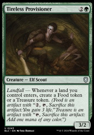 (243) Magic The Gathering Commander: Bloomburrow Single: Tireless Provisioner  Uncommon