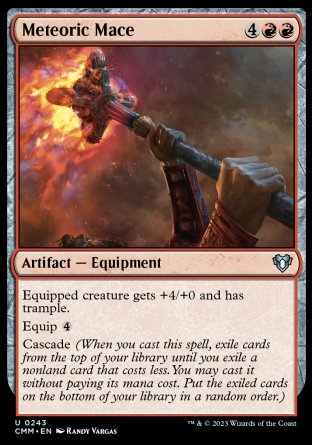 (243) Magic The Gathering Commander Masters Single: Meteoric Mace Holo Uncommon