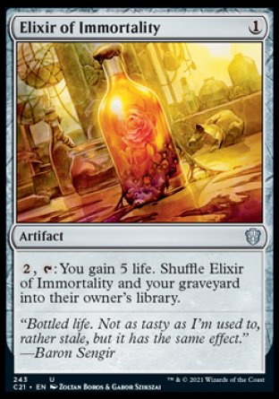 (243) Magic The Gathering Commander: Strixhaven Single: Elixir of Immortality  Uncommon