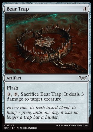 (243) Magic The Gathering Duskmourn: House of Horror Single: Bear Trap  Common