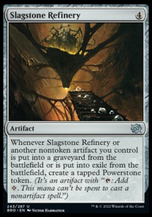 (243) Magic The Gathering The Brothers' War Single: Slagstone Refinery Holo Uncommon