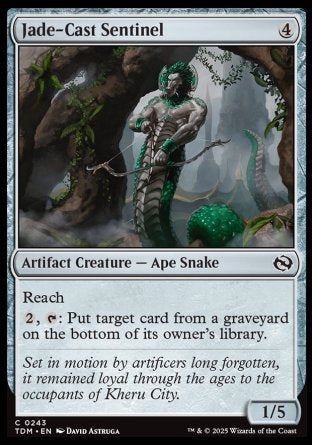 (243) Magic The Gathering Tarkir: Dragonstorm Single: Jade-Cast Sentinel  Common