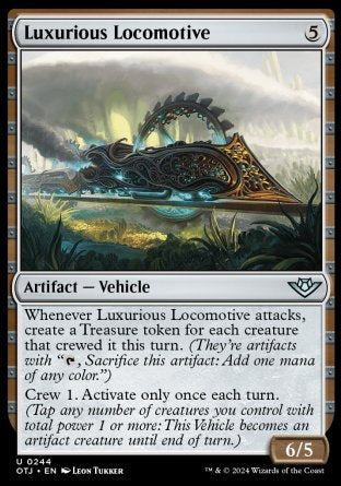 (244) Magic The Gathering Outlaws of Thunder Junction Single: Luxurious Locomotive  Holo Uncommon