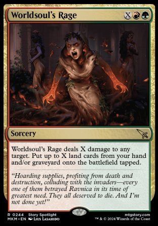 (244) Magic The Gathering Murders at Karlov Manor Single: Worldsoul's Rage Holo Rare