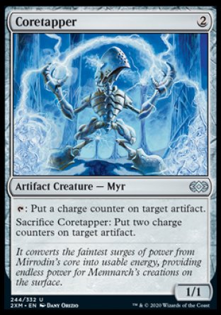 (244/332) Magic The Gathering Double Masters Single: Coretapper Holo Uncommon