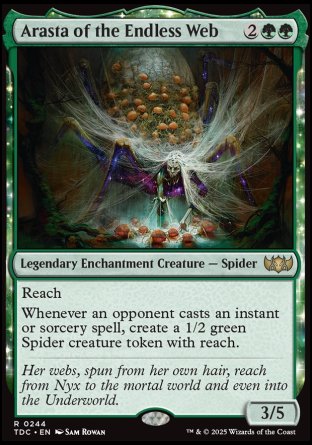 (244) Magic The Gathering Commander: Tarkir: Dragonstorm Single: Arasta of the Endless Web  Rare