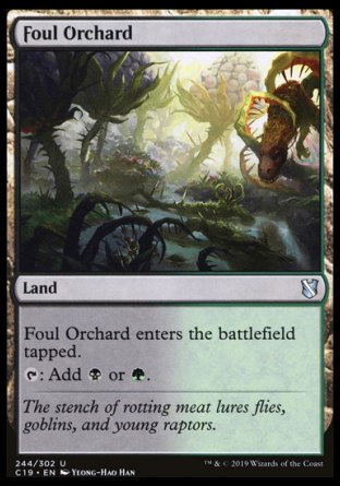 (244) Magic The Gathering Commander 2019 Single: Foul Orchard  Uncommon