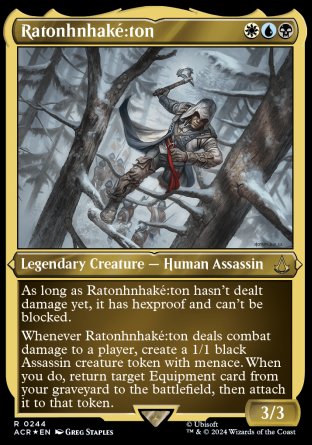 (244) Magic The Gathering Universes Beyond: Assassin's Creed: Extras Single: Ratonhnhak������:ton (V.2)  Holo Rare