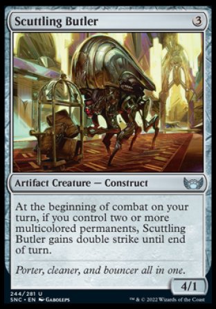 (244) Magic The Gathering Streets of New Capenna Single: Scuttling Butler Holo Uncommon