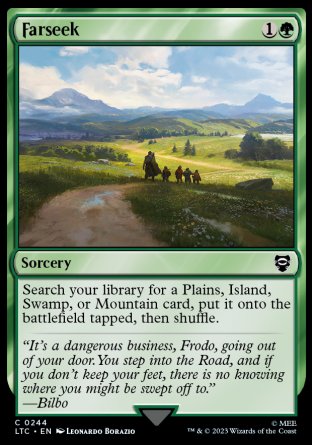 (244) Magic The Gathering Commander: The Lord of the Rings: Tales of Middle-earth Single: Farseek  Common