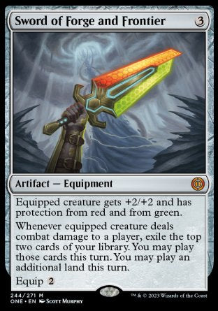 (244) Magic The Gathering Phyrexia: All Will Be One Single: Sword of Forge and Frontier Holo Mythic