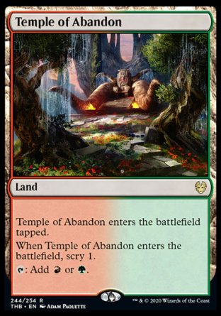 (244/254) Magic The Gathering Theros Beyond Death Single: Temple of Abandon Holo Rare