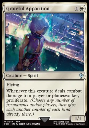 (244) Magic The Gathering Commander: Magic: The Gathering - FINAL FANTASY Single: Grateful Apparition  Uncommon