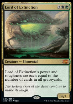 (244) Magic The Gathering Double Masters 2022 Single: Lord of Extinction Holo Mythic