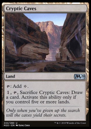 (244/280) Magic The Gathering Core 2020 Single: Cryptic Caves Holo Uncommon