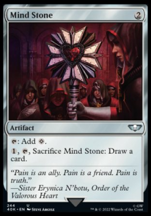 (244) Magic The Gathering Universes Beyond: Warhammer 40000 Single: Mind Stone (V.1) Holo Uncommon