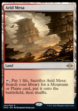 (244) Magic The Gathering Modern Horizons 2 Single: Arid Mesa Holo Rare
