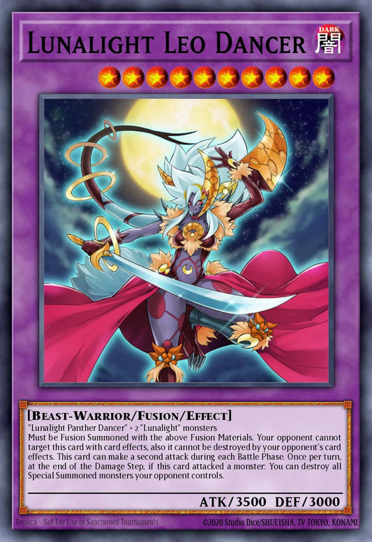 (053) YuGiOh TCG RA04: Quarter Century Stampede Single: Lunalight Leo Dancer (V.6 - Collectors Rare)  Collectors Rare