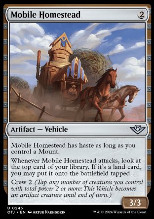 (245) Magic The Gathering Outlaws of Thunder Junction Single: Mobile Homestead  Uncommon