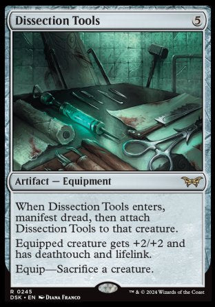 (245) Magic The Gathering Duskmourn: House of Horror Single: Dissection Tools Holo Rare