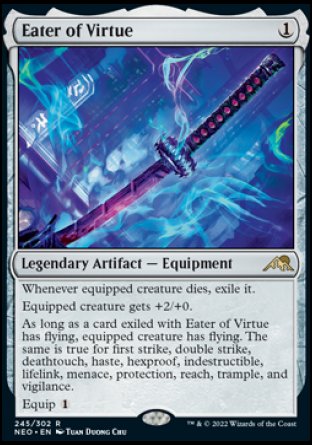 (245) Magic The Gathering Kamigawa: Neon Dynasty Single: Eater of Virtue  Rare
