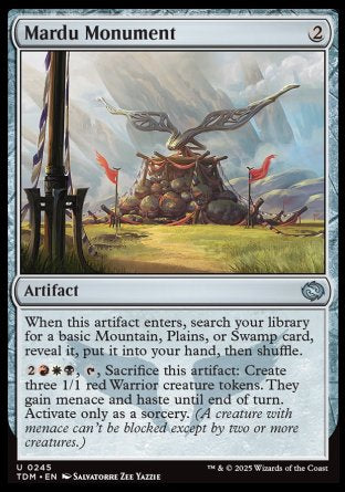 (245) Magic The Gathering Tarkir: Dragonstorm Single: Mardu Monument  Uncommon