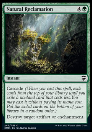 (245/361) Magic The Gathering Commander Legends Single: Natural Reclamation  Common