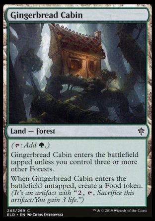 (245/269) Magic The Gathering Throne of Eldraine Single: Gingerbread Cabin  Common