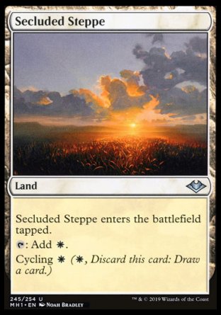 (245/254) Magic The Gathering Modern Horizons Single: Secluded Steppe Holo Uncommon