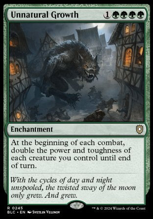 (245) Magic The Gathering Commander: Bloomburrow Single: Unnatural Growth  Rare