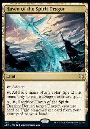 (245) Magic The Gathering Commander: Adventures in the Forgotten Realms Single: Haven of the Spirit Dragon  Rare