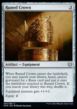 (245/285) Magic The Gathering Kaldheim Single: Runed Crown Holo Uncommon