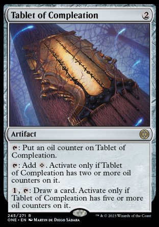 (245) Magic The Gathering Phyrexia: All Will Be One Single: Tablet of Compleation  Rare