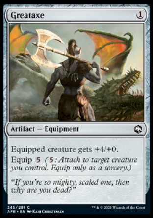(245) Magic The Gathering Adventures in the Forgotten Realms Single: Greataxe  Common