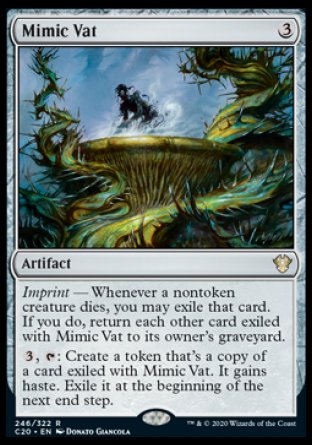 (246/322) Magic The Gathering Commander: Ikoria Single: Mimic Vat Holo Rare